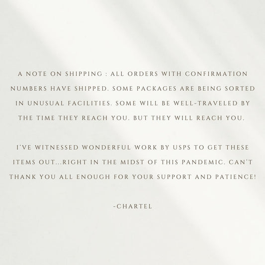 A Note on Shipping... | GOLD+WATER CO.